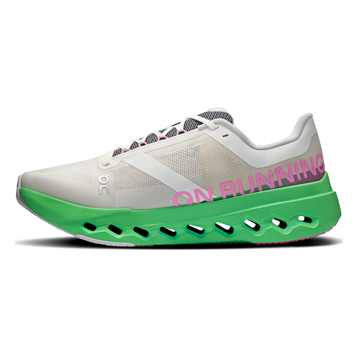 Zapatillas On Cloudsurfer Next Hombre - Gris lobo / Verde melón - vista 2