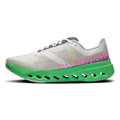 Zapatillas On Cloudsurfer Next Hombre - Gris lobo / Verde melón - vista 2