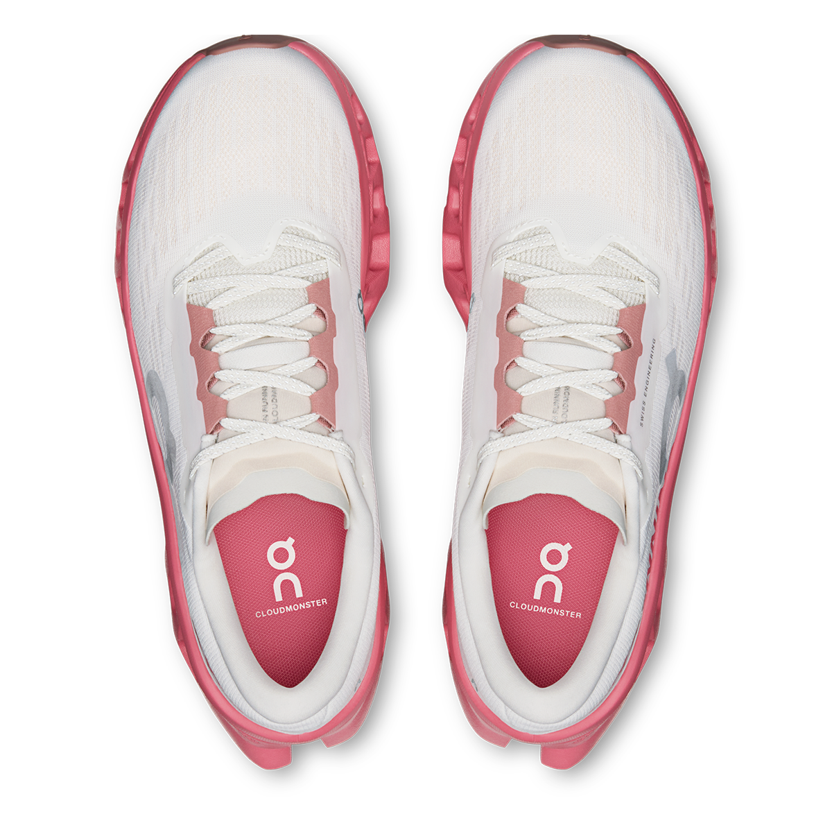 Zapatillas On Cloudmonster 3 Mujer - Marfil / Rosa camelia - vista 3