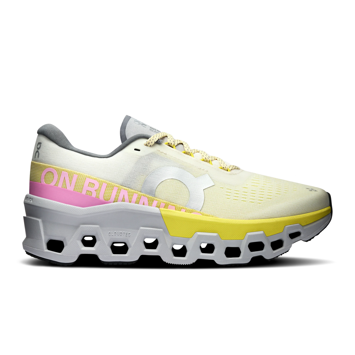Zapatillas On Cloudmonster 2 - Marfil / Verde lima - Mujer - vista 1