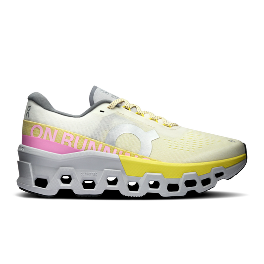 Zapatillas On Cloudmonster 2 - Marfil / Verde lima - Mujer - vista 1
