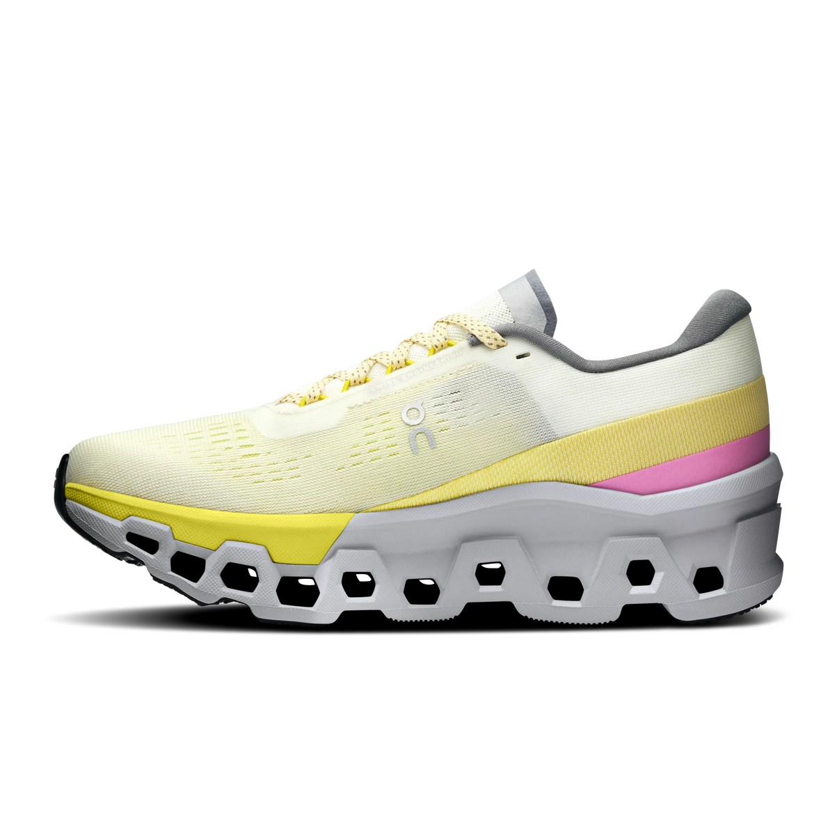 Zapatillas On Cloudmonster 2 - Marfil / Verde lima - Mujer - vista 4
